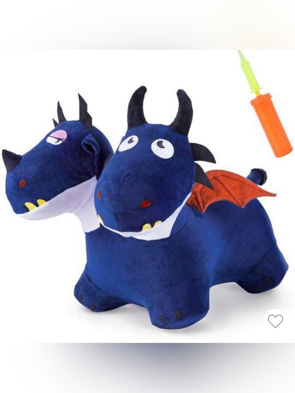 Plush Blue Dragon Ride-On Toy for Kids